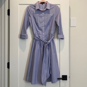 J Crew Cotton button up blue dress, Sz 4